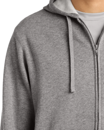 Closeup of a ST258 Sport-Tek Full-Zip Hooded Sweatshirt
